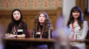 Two student interns and PhD student